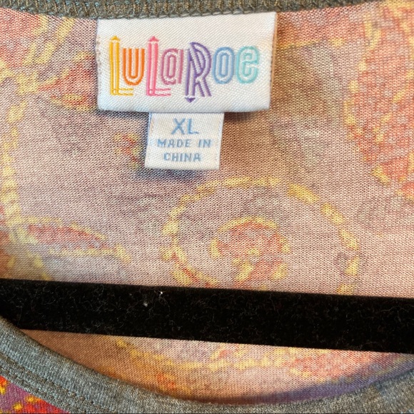 LuLaRoe Size XL Randy Baseball T-Shirt Cute Print - Picture 3 of 4